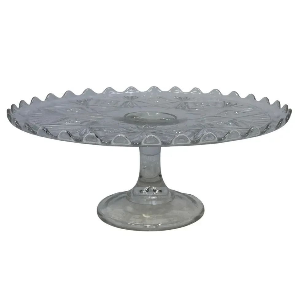 EAPG Diamond and Sheaf Scalloped Edge Late 19th Century 12.25